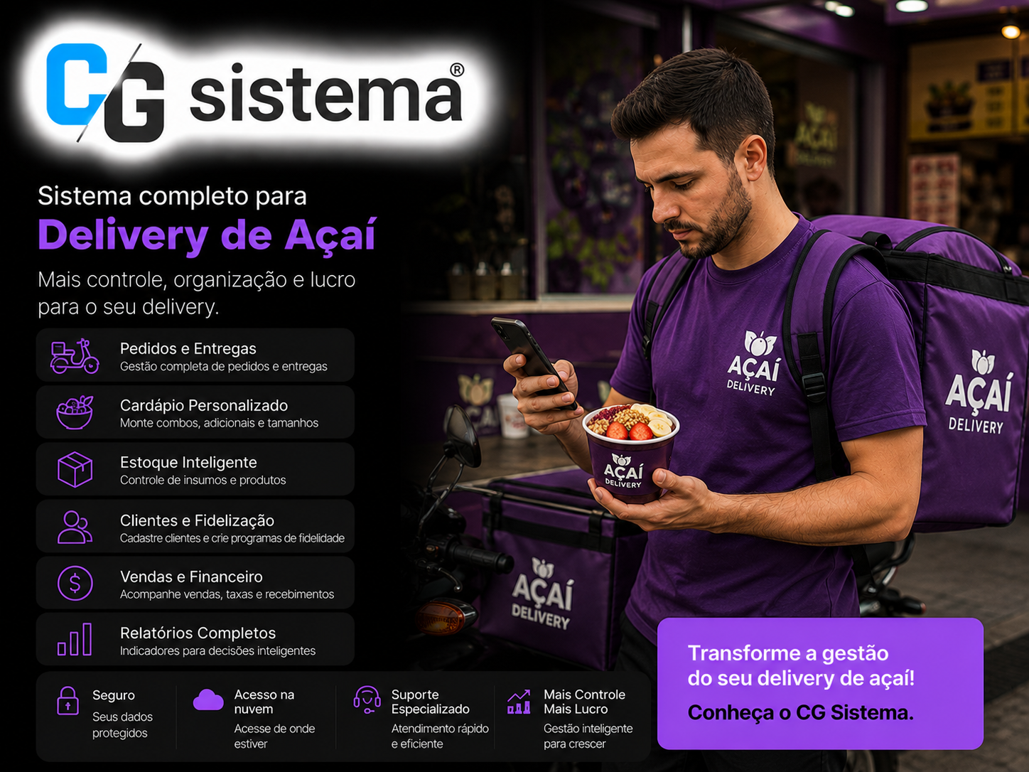 Sistema P/ Delivery Açai e Sorveteria