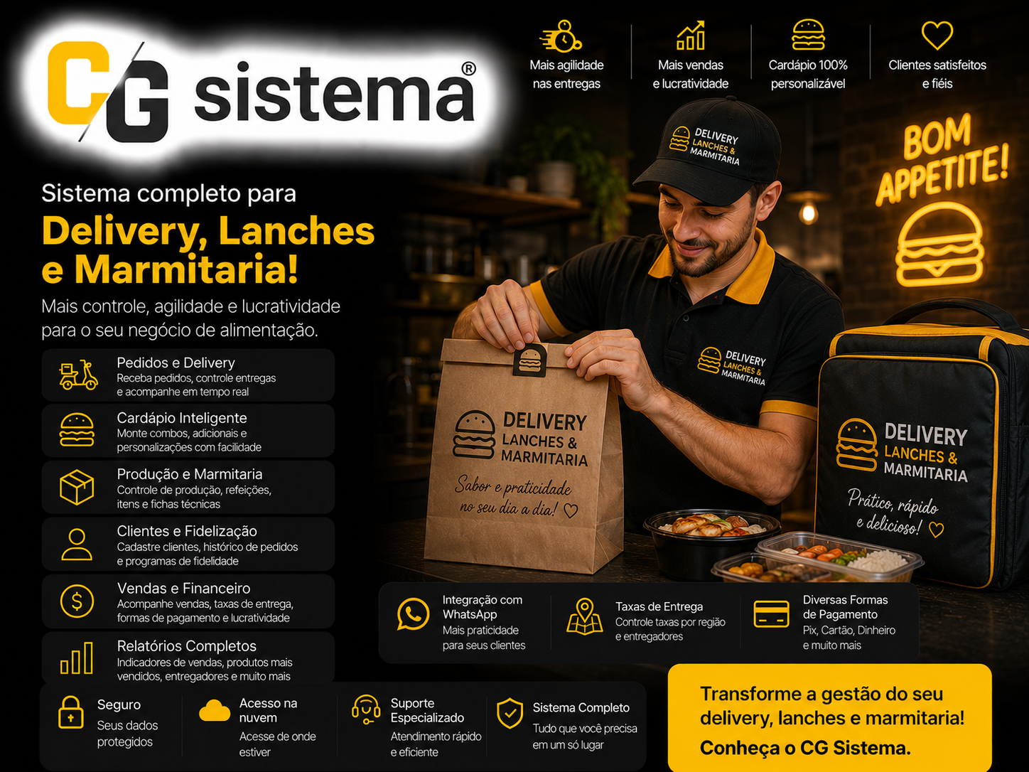 Sistema P/ Delivery Lanches e Marmitaria.